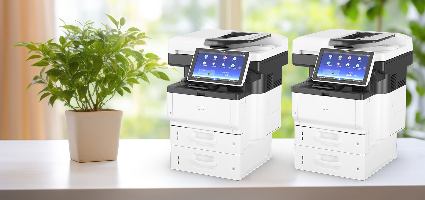 2 printers and plant